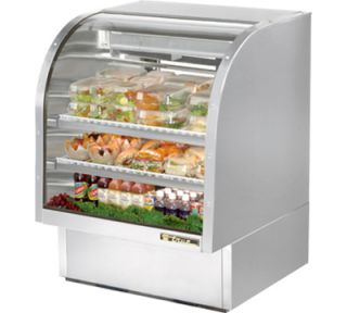 True 36 Refrigerated Deli Case   Curved Glass, Stainless