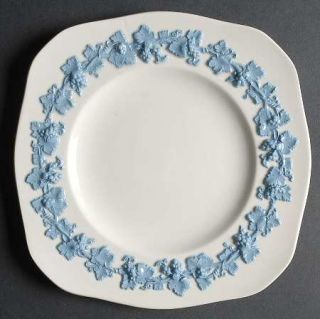 Wedgwood Lavender On Cream Color (Plain Edge) Square Luncheon Plate, Fine China