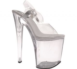 Womens Pleaser Xtreme 808   Clear/Clear Dress Shoes