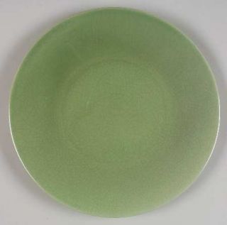 Pottery Barn Crackle Green Salad Plate, Fine China Dinnerware   Solid Sage Green