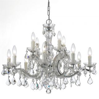 Maria Theresa 12 light Chrome And Crystal Chandelier