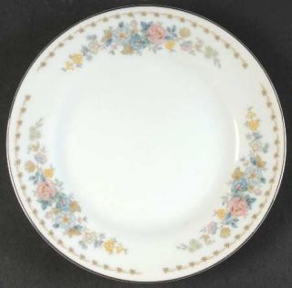 Ranmaru Carousel Bread & Butter Plate, Fine China Dinnerware   Flowers & Dots On