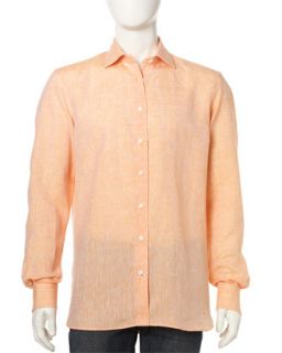 Linen Sport Shirt, Apricot