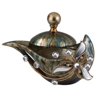 Florria 8.5 inch Bronze/ Green Decorative Box