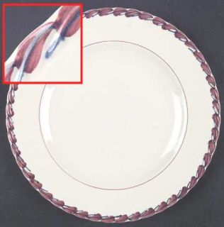 Metlox   Poppytrail   Vernon Monterey Dinner Plate, Fine China Dinnerware   Red