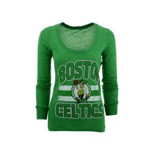 Boston Celtics NBA Wmns Long Sleeve Triblend Scoop T Shirt