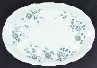 Christina Bavarian Blue 12 Oval Serving Platter, Fine China Dinnerware   Blue F