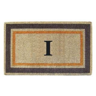 Handmade Monogrammed Double Picture Frame Orange Coir Door Mat (110 X 3)