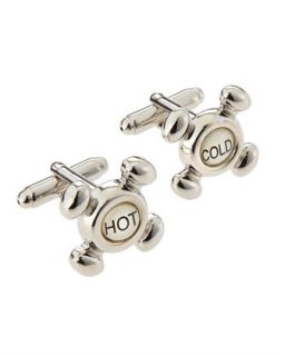 Hot Cold Handle Cuff Links
