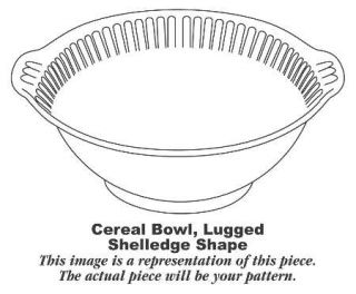 Syracuse Raindrop Lugged Cereal Bowl, Fine China Dinnerware   Shelledge,Green Le