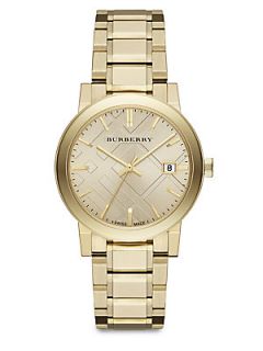 Burberry City Goldtone Stainless Steel Watch   Gold