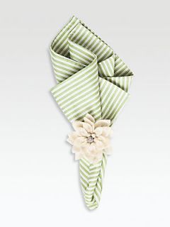 Juliska Striped Cotton Napkin   Pistachio