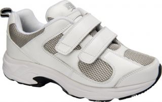 Womens Drew Flash II V   White Leather/Grey Mesh Velcro Shoes
