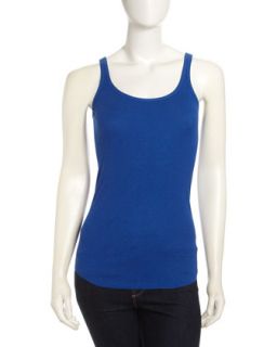 Ribbed Scoop Neck Tank, Sailor