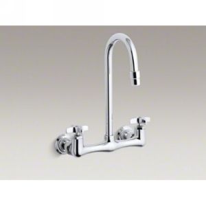 Kohler K 7320 3 CP Triton Two Handle Wall Mount Kitchen/Utility Faucet