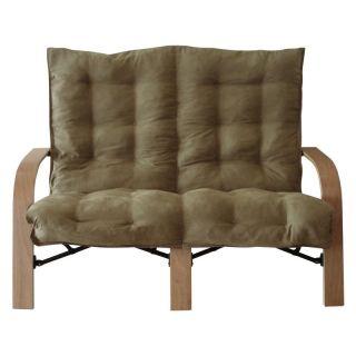 Foldable Loveseat with Micro Suede Cushion and Carry Bag   Sage Cushion