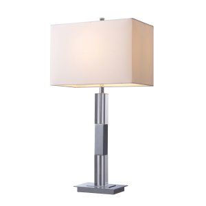Dimond Lighting DMD D1481 Pitcairn Table Lamp in Clear Crystal & Chrome with Pur