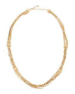 Golden Braid Chain Necklace