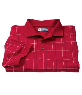 Leadbetter Stays Cool Windowpane Golf Polo by JoS. A. Bank Mens Dress Shirt