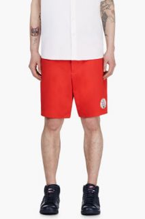 Adidas Originals By O.c. Red Baseball Stitch Chino Shorts
