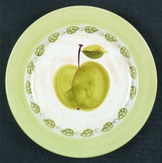 Epoch Frutta Salad Plate, Fine China Dinnerware   Multimotif Fruit & Color Bands