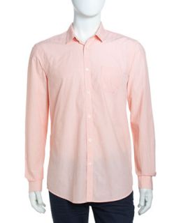 Mod Long Sleeve Button Down Shirt, Coral Reef