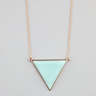 Facet Triangle Necklace Gold One Size For Women 228833621
