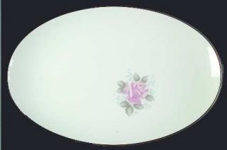 Noritake Roseville 16 Oval Serving Platter, Fine China Dinnerware   Pink Rose,