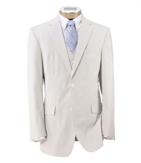 Tailored Fit Tropical Blend 2 Button Suit Vested with Plain Front Trousers JoS.