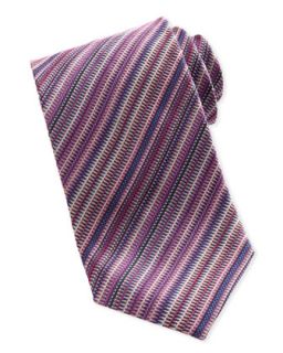 Mini Zigzag Silk Tie, Purple