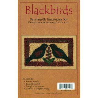 Blackbirds Punch Needle Kit 2 1/2x4 1/2in