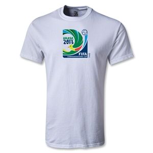 Euro 2012   FIFA Confederations Cup 2013 Emblem T Shirt (White)