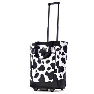 Olympia Cow Print 20 inch Fashion Rolling Shopper Tote (Cow (black/white)Materials Supreme polyesterPockets One (1) outer pocketWeight 4.2 poundsExterior dimensions of each piece 20 inches high x 14 inches wide x 8 inches deep )