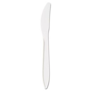 GEN PAK CORP. Medium weight Cutlery, 6 1/4in, Knife, White