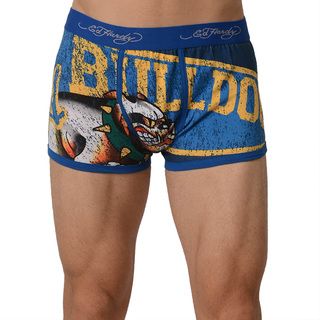 Ed Hardy Mens Lets Go Bulldogs Navy Vintage Trunks