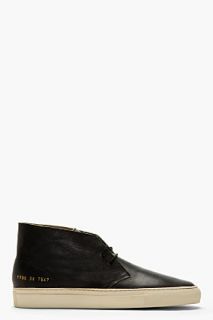 Common Projects Black Leather Chukka Boots