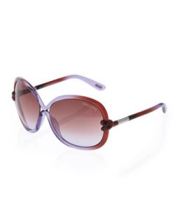 Sonya Gradient Sunglasses, Violet/Brown