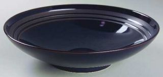 Block China Parallels Iris (Dark Blue) Soup/Cereal Bowl, Fine China Dinnerware  