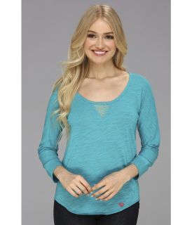 Roxy Once In Awhile Top Womens Long Sleeve Pullover (Blue)
