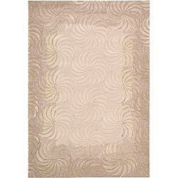 Nourison Hand tufted Contours Taupe Rug (8 X 106)