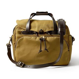 Filson Tan Padded Laptop Bag (TanWeight 6 poundsDimensions 14 inches high x 16.5 inches wide x 7.5 inches deepModel 70258TN )