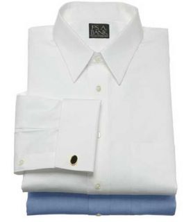 Traveler Pinpoint Solid Point Collar, French Cuff Dress Shirt JoS. A. Bank