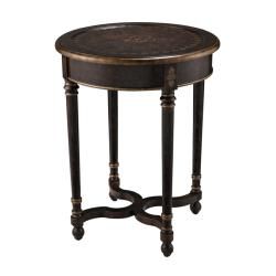 Hand Painted Round Accent Table