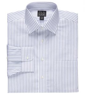 Traveler Tailored Fit Spread Collar Stripe Dress Shirt JoS. A. Bank