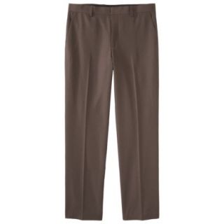 Mens Tailored Fit Microfiber Pants   Brown 38X30