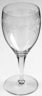 Fostoria Etch 210 (Stem 863) (Non Optic) Water Goblet   Stem #863, Etch #210, No