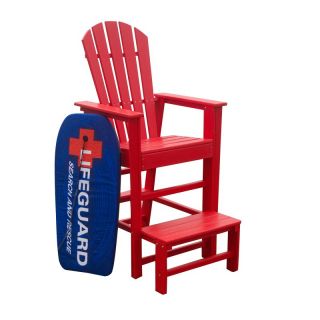 POLYWOOD Recycled Plastic South Beach Life Guard Chair   SBL30BL