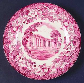 Wedgwood Harvard University Pink (No Gold Trim) Luncheon Plate, Fine China Dinne