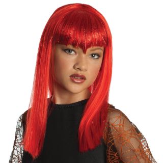 Red Glitter Vamp Kids Wig