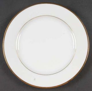 Noritake Dynasty Salad Plate, Fine China Dinnerware   White Background, Gold Ver